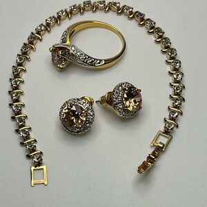 Elegant Gold and Silver Jewelry Set